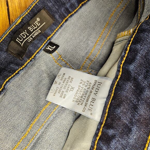 Judy Blue Tummy Control High Waist Stretch Jean shorts size XL - Picture 6 of 7
